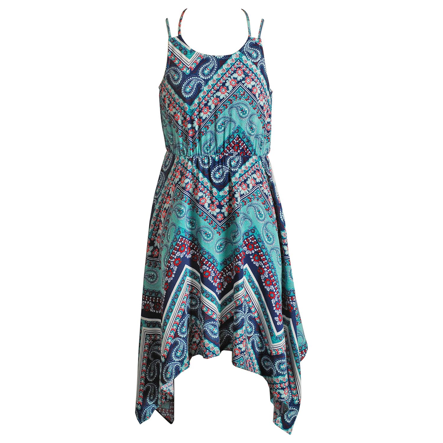 Western Handkerchief Hem Dress
